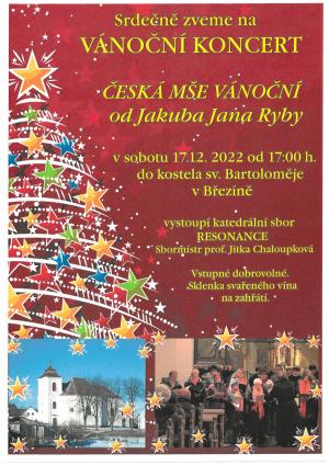 Vánoční koncert ČESKÁ MŠE VÁNOČNÍ od Jakuba Jana Ryby 1